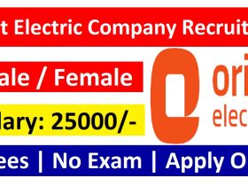 Orient Electric Company Recruitment