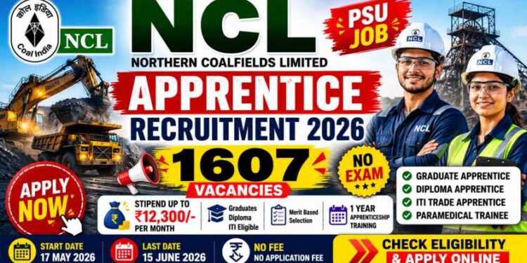 Northern Coalfields Limited (NCL) Recruitment 2026