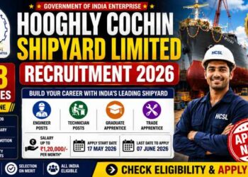 Hooghly Cochin Shipyard Limited Recruitment 2026: Nursing Assistant Post